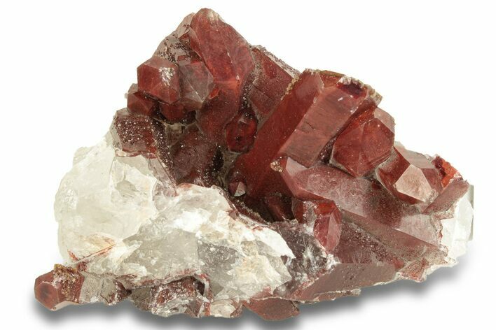 Natural, Red Quartz Crystal Cluster - Morocco #256094